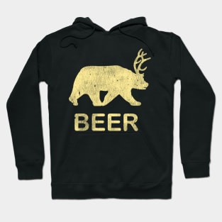 Beer Bear Deer Vintage Hoodie